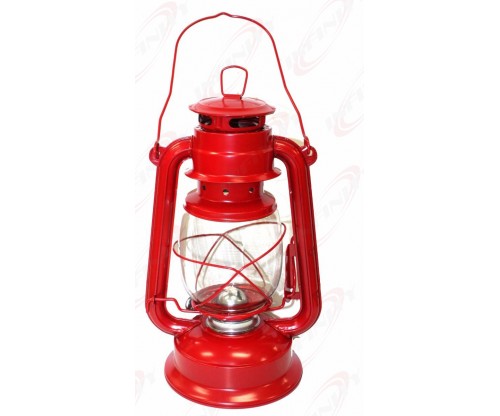 Red Hurricane Lantern Hanging Emergency Camping Kerosene Oil Lamp Light